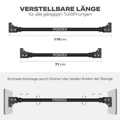 Pull-up bar silver I lat pull-down bar for door frames I door bar adjustable