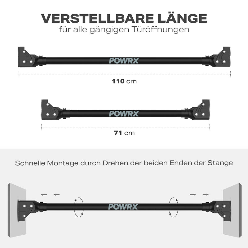 Pull-up bar silver I lat pull-down bar for door frames I door bar adjustable