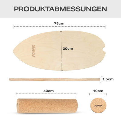 Surf balance board wood / balance skateboard including roller coordination training