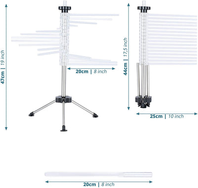 SMARTPEAS NOODLE DRYER - NOODLE STAND FOR DRYING YOUR PASTA - WITH 16 ARMS EVERY NOODLE FITS ON THE DRYING STAND