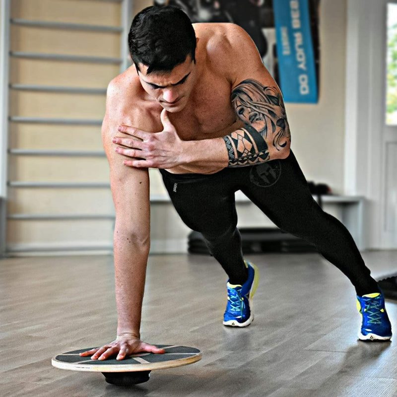 Balance Board I Wobble Board Made of Wood for Proprioceptive Training