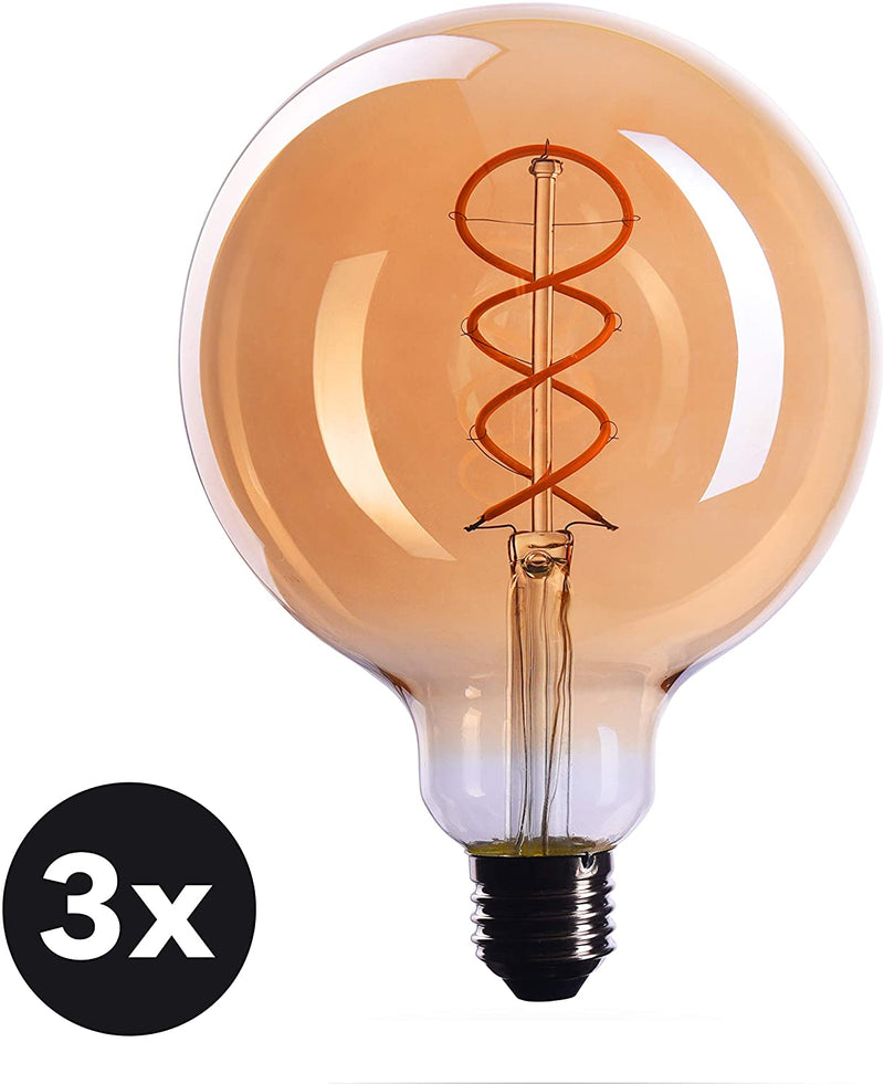 6 x Edison light bulb E27 socket dimmable 4w 2200k warm white 230v El20