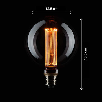 3x Smoky Edison Illusion Filament Light Bulb E27 Socket Dimmable 35w 1800k