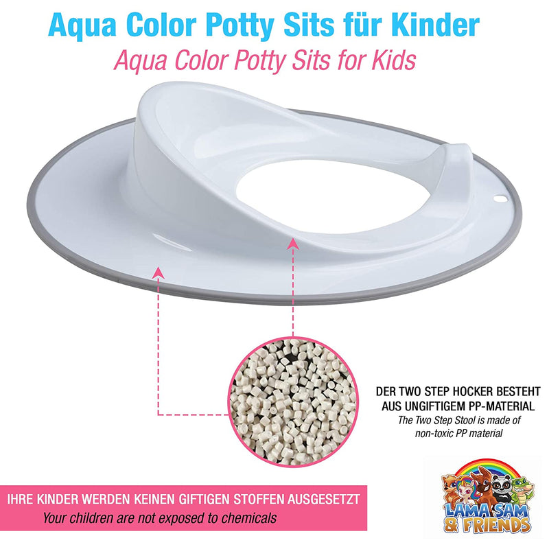 DR. WELLTHY TOILET SEAT FOR TODDLER (WHITE WITH GRAY EDGE)