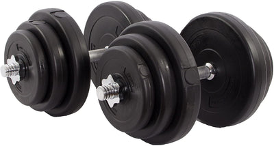 Dumbbells set of 2 plastic 30kg 2 x 15 kg dumbbell bars weights