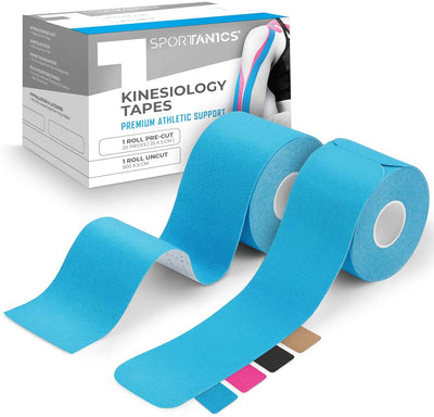 SPORTANICS ® KINESIOLOGY TAPE - KINESIOTAPES 1X ENDLESS 500X5CM & 1X PRE-CUT 25 PIECES (20X5CM)