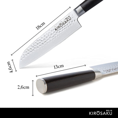 KIROSAKU PREMIUM DAMASK KITCHEN KNIVES - 18CM BLADE LENGTH KITCHEN KNIVES - DAMASK KNIVES KITCHEN KNIVES MADE OF 67 LAYERS OF JAPANESE DAMASK STEEL