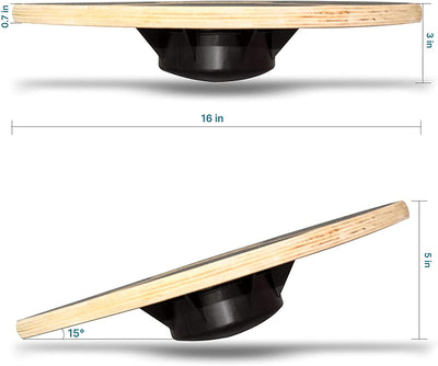 Balance Board I Wobble Board Made of Wood for Proprioceptive Training