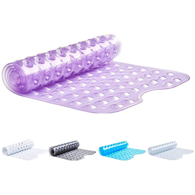 Non-Slip Extra Long Bath Mat With Suction Cups 100x40cm/40x16in