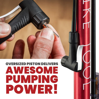 PRO BIKE TOOL FOOT PUMP WITH GAUGE