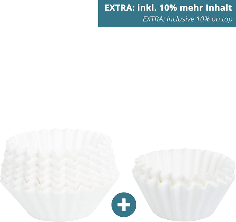 220 coffee filters for basket filter coffee machine in white / 80/200 filter bags