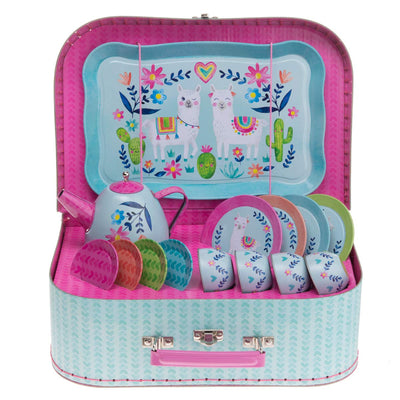 42-piece tea service set for young girls tin tea set children