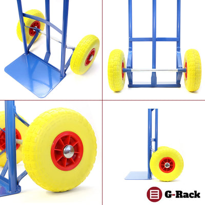 G-RACK INDUSTRIAL HEAVY DUTY SACK TRUCK WITH PUNCH-RESISTANT TIRES