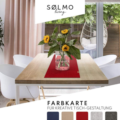 Sölmo I table runner made of felt I 150x40cm table runner I Scandinavian design