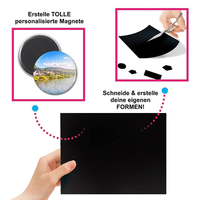 CRAFTOPIA MAGNETIC FILM SELF-ADHESIVE STRONG | 20X25CM 10 PACK | ADHESIVE MAGNETS! - FLEXIBLE PEEL AND STICK