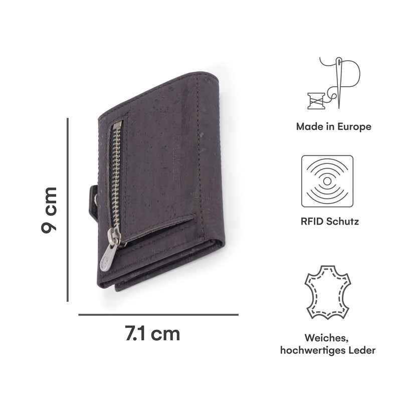 Slim Wallet Nextgen Leather I Small Wallet with Coin Compartment I Wallet with RFID