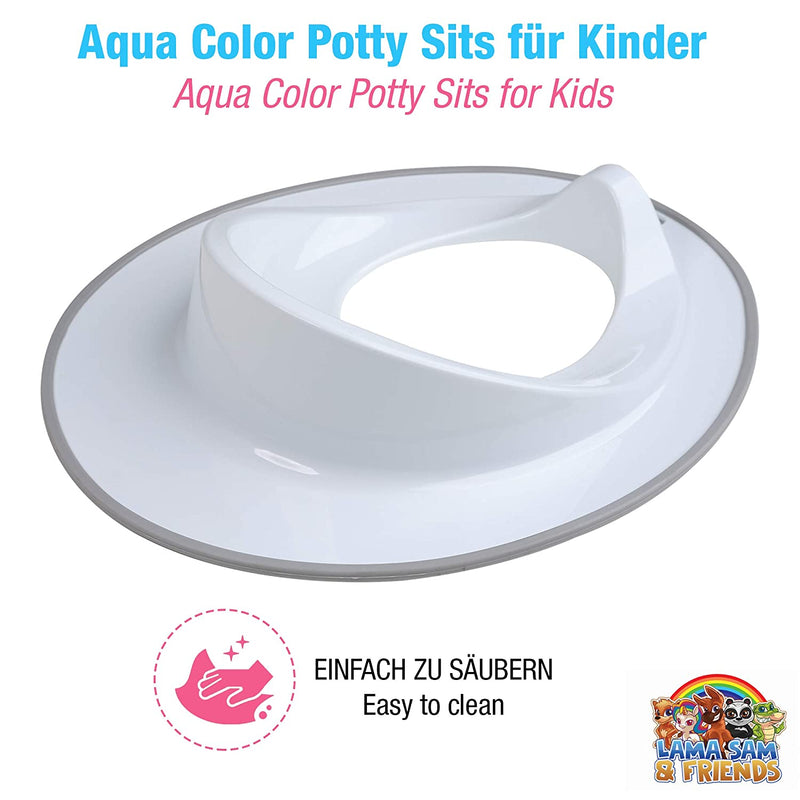 DR. WELLTHY TOILET SEAT FOR TODDLER (WHITE WITH GRAY EDGE)