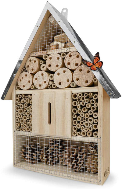 I Large insect hotel, natural and weatherproof insect house