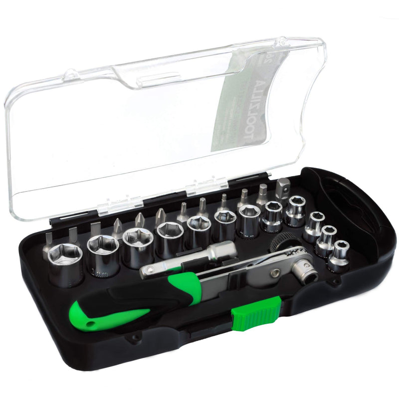 TOOLZILLA SOCKET SET WITH BIT SET MADE OF HIGH-QUALITY STEEL CHROME V