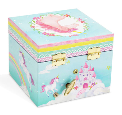 Musical Jewelry Box With Glittering Spinning Unicorn