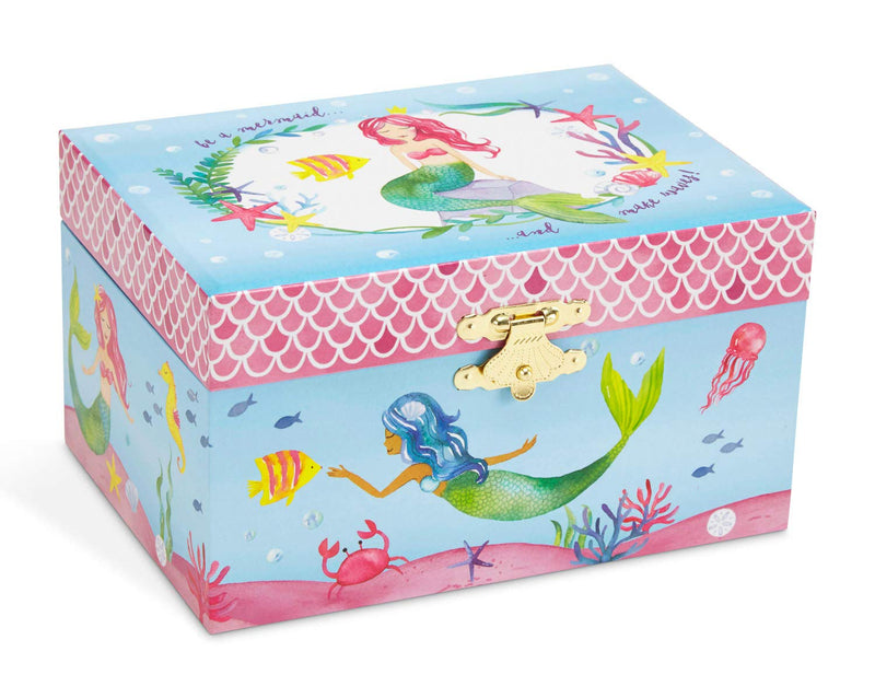 Music box jewelry box for girls with rotating unicorn rainbow