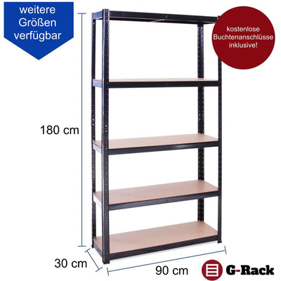 Grack Heavy Duty Shelf1 Blue Storage Shelf 5 Compartments For Basement Workshop