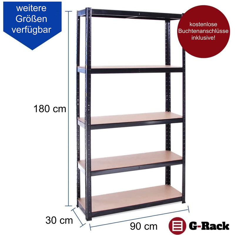 Grack Heavy Duty Shelf1 Blue Storage Shelf 5 Compartments For Basement Workshop