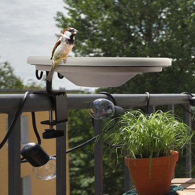 WILDLIFE FRIEND I HANGING BIRD BATHER FOR BALCONY RAILINGS - FROST PROOF