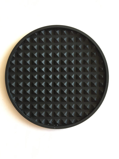 Coasters Set of 8 Drink Coasters Made of Silicone in Black with Triangles