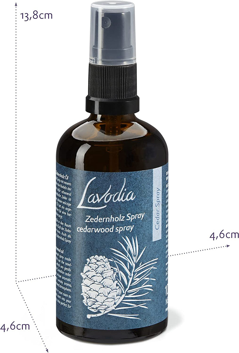 LAVODIA CEDAR WOOD ROOM SPRAY: REFRESHING FRAGRANCE SPRAY WITH CEDAR WOOD OIL –