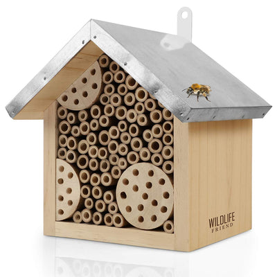 WILDLIFE FRIEND I BEE HOTEL WITH METAL ROOF