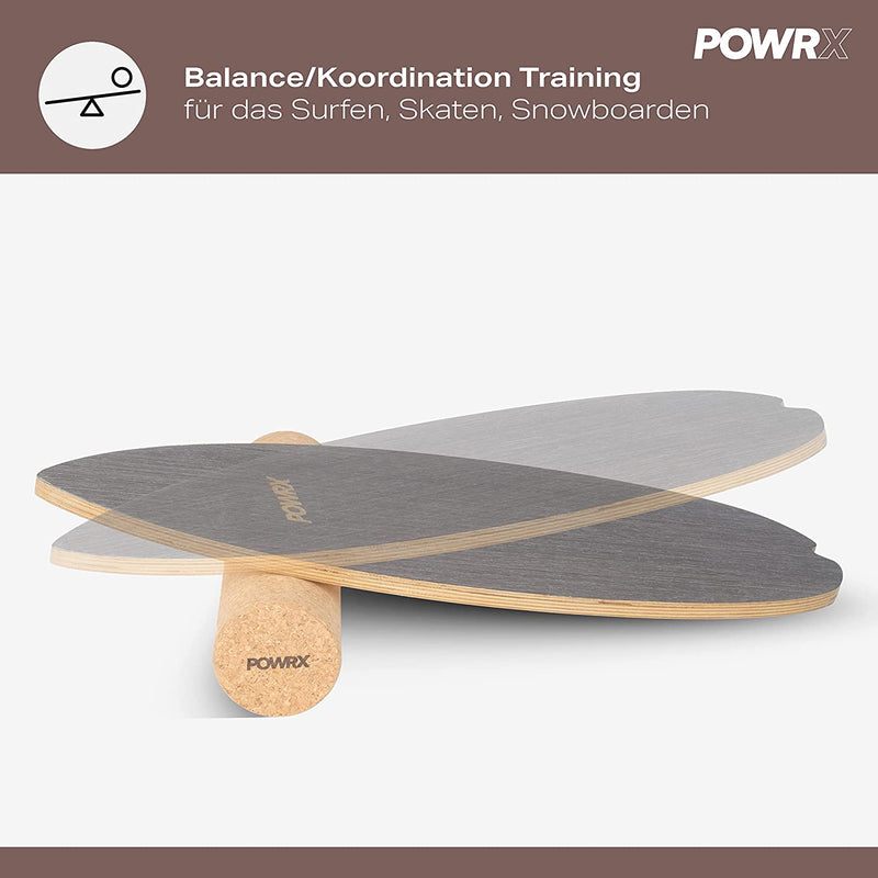 Surf balance board wood / balance skateboard including roller coordination training