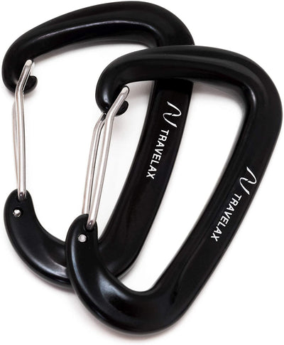 TRAVELAX 2 ROBUST ULTRALIGHT ALUMINUM CARABINER WITH WIRE Hoop