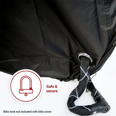 PRO BIKE TOOL LOCKABLE BICYCLE COVER XXL - PROTECTIVE COVER FOR ALL WEATHER CONDITIONS. TEAR-RESISTANT