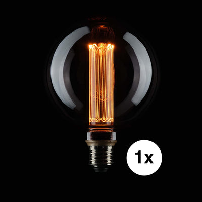 3x Smoky Edison Illusion Filament Light Bulb E27 Socket Dimmable 35w 1800k