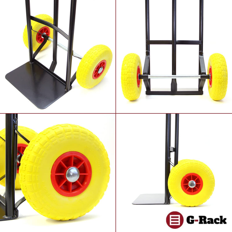 G-RACK SACK TRUCK WITH P-HANDLE - STEEL SACK TRUCK WITH PUNCT-PROOF TIRES - HEAVY DUTY TRUCK - HAND TRUCK