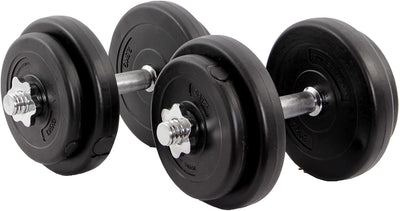 Dumbbells set of 2 plastic 30kg 2 x 15 kg dumbbell bars weights