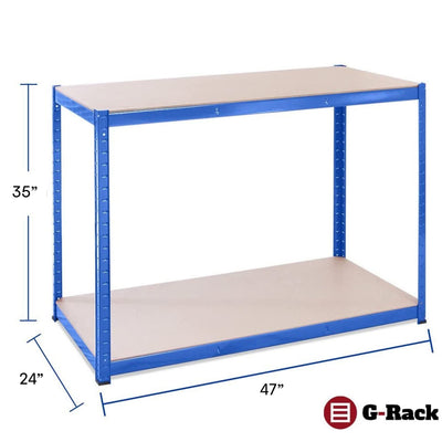 Grack 0029 Garage Shelf Blue Powder Coated Stainless Steel 1