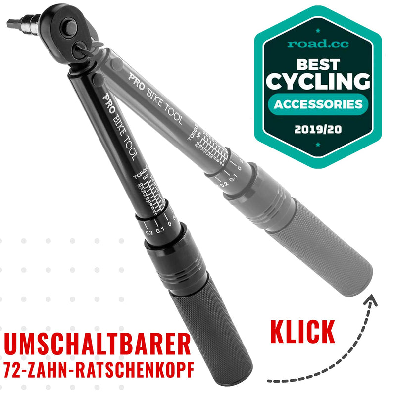 Torque wrench bicycle motorcycle 1/4 inch drive with reversible ratchet