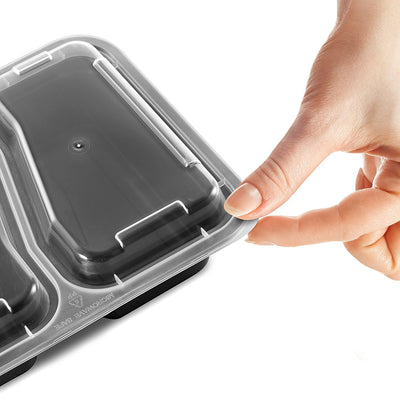 IGADGET ACCESSORIES 2 COMPARTMENT MEAL PREP CONTAINER [14 PACK]: MICROWAVE &amp; DISHWASHER SAFE