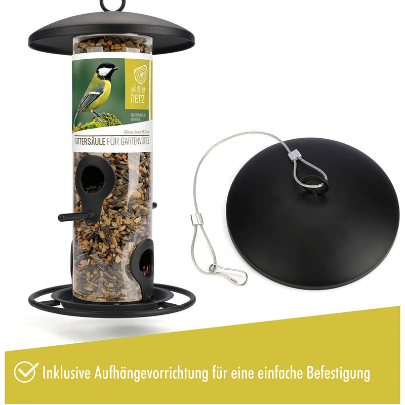 Grain bird feeder 26cm made of stainless steel bird