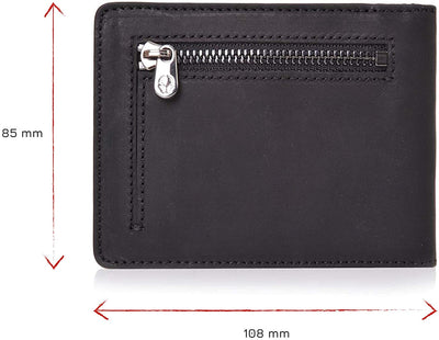 Madrid Wallet with Coin Compartment Leather Men's Mini Wallet Flat with RFID