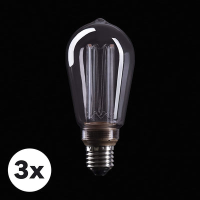 Smoky Edison Illusion Filament Light Bulb E27 Socket In Smoked Glass Look