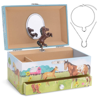 Unicorn Music Box Jewelry Set for Little Girls 3 Unicorn Gifts for Girls