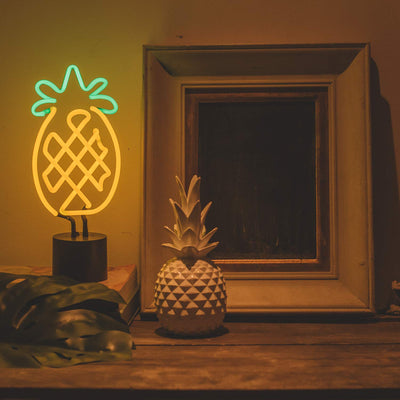 Amped Co Pineapple Neon Table Lamp Neon Yellow And Green Large 152 X 432 Cm 12