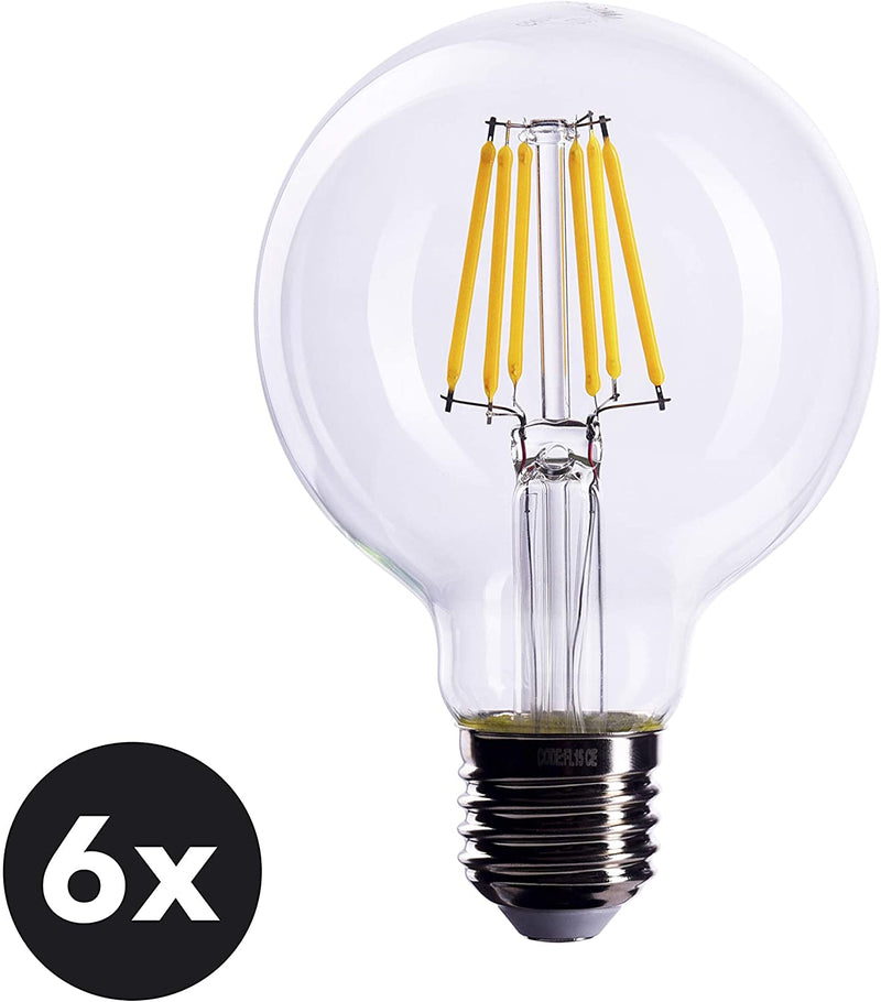 High-quality 3 x filament light bulb E27 socket 6w replaces 60w bulb warm white