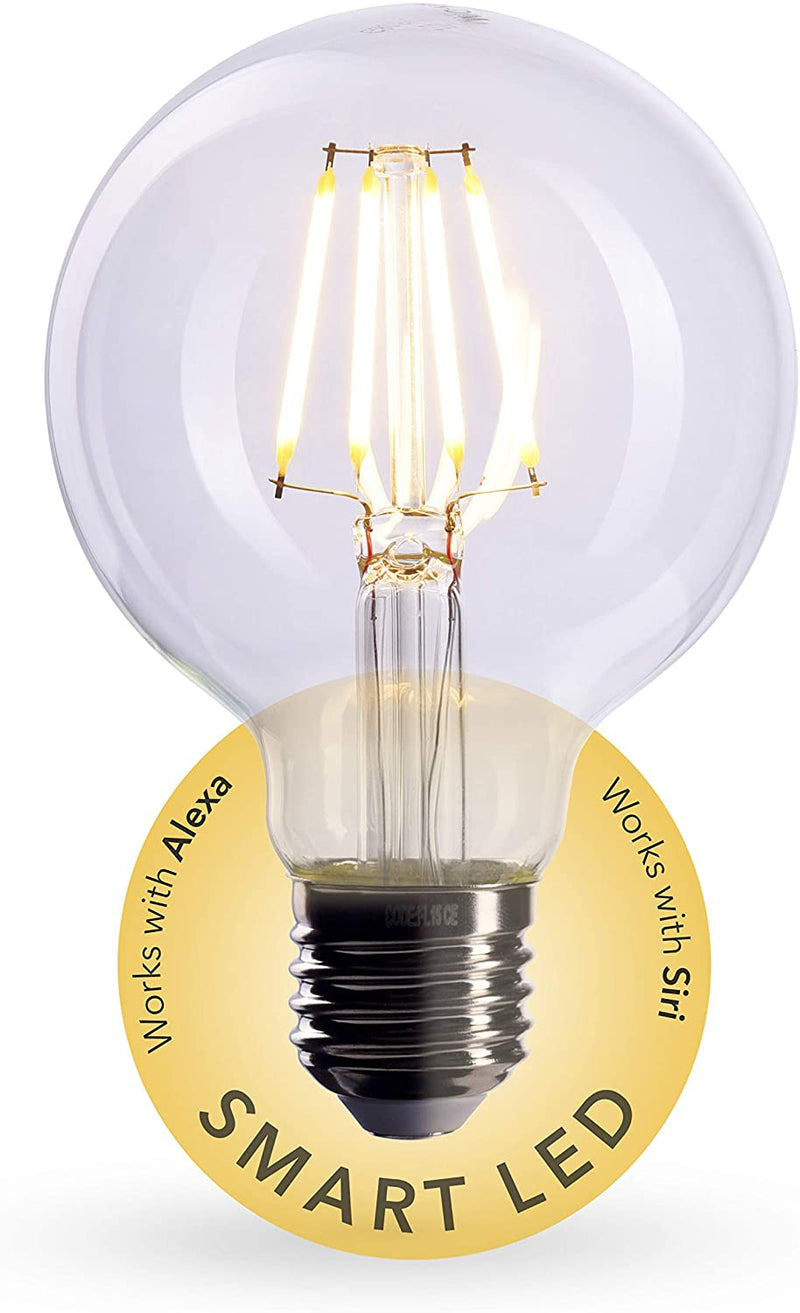 Smart Filament Light Bulb Fl08_S E27 Socket Dimmable 6w 2700k Warm White