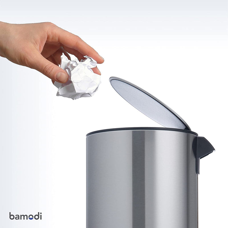 Cosmetic bin stainless steel 3l bathroom waste bin with soft close system