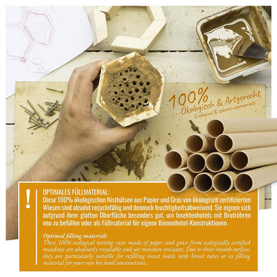 200 insect hotel nesting sleeves 6 mm longer lifespan than cardboard tubes