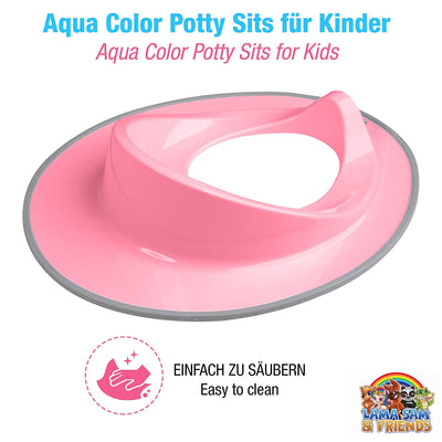 DR. WELLTHY TOILET SEAT FOR TODDLER (PINK WITH GRAY EDGE)